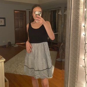 Seersucker and Lace Ann Taylor Loft Work Dress